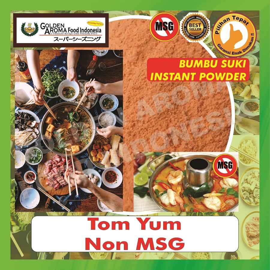 

BUMBU STEAMBOAT Tomyam Non MSG 1Kg Suki Instan Shabu Hotpot Rasa Tom Yam Yum Tanpa MSG Kiloan 1 Kg Tomyum Halal Sabu Kuah Soup Original Stemboat Steambot Steamboot Sukiyaki Grill Bakar Instant Gafi Murah Enak Terbaik Premium Promo bukan Cedea Hachi