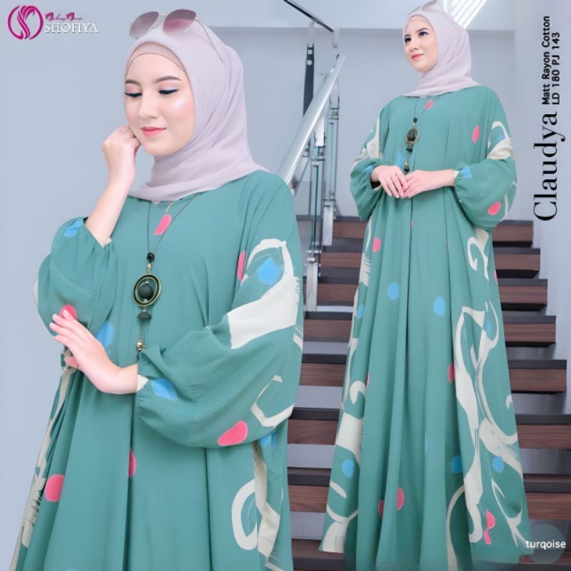 GAMIS KAFTAN SUPER JUMBO LD 180 XXXXL BIG SIZE CLAUDYA RAYON BAJU KELELAWAR BUSUI