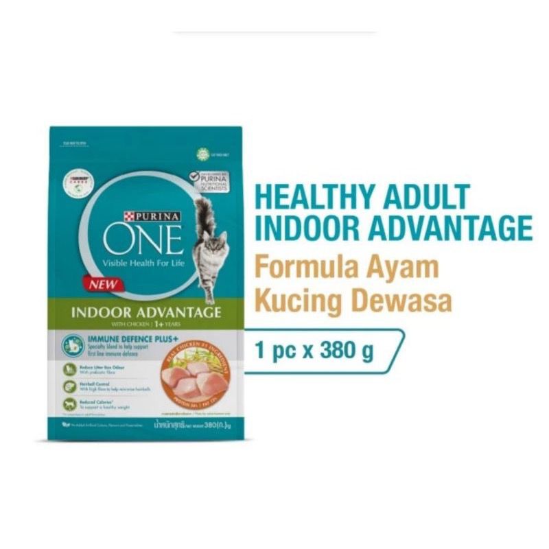 PURINA ONE ADULT INDOOR ADVANTAGE 380 GR MAKANAN KUCING