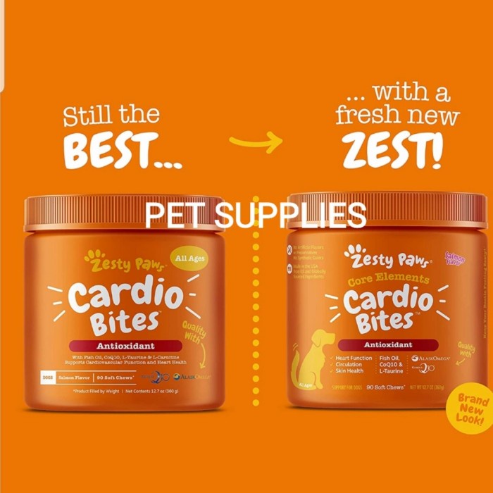 Terlaris Vitamin Jantung Anjing Cardio Bites By Zesty Paws Original Usa