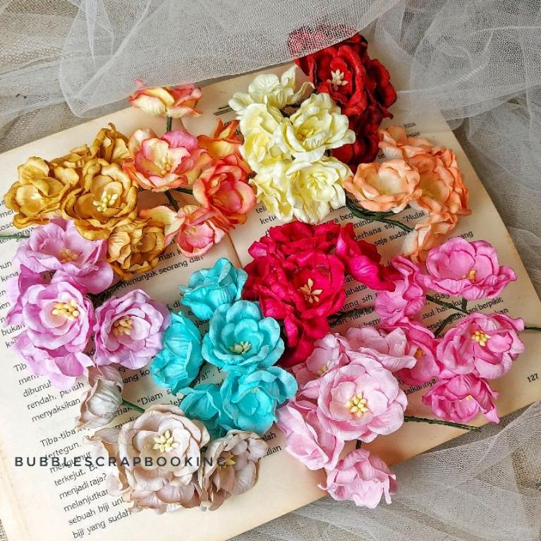 

[ART. 408888] bunga kertas bahan scrapbook mahar craft magnolia