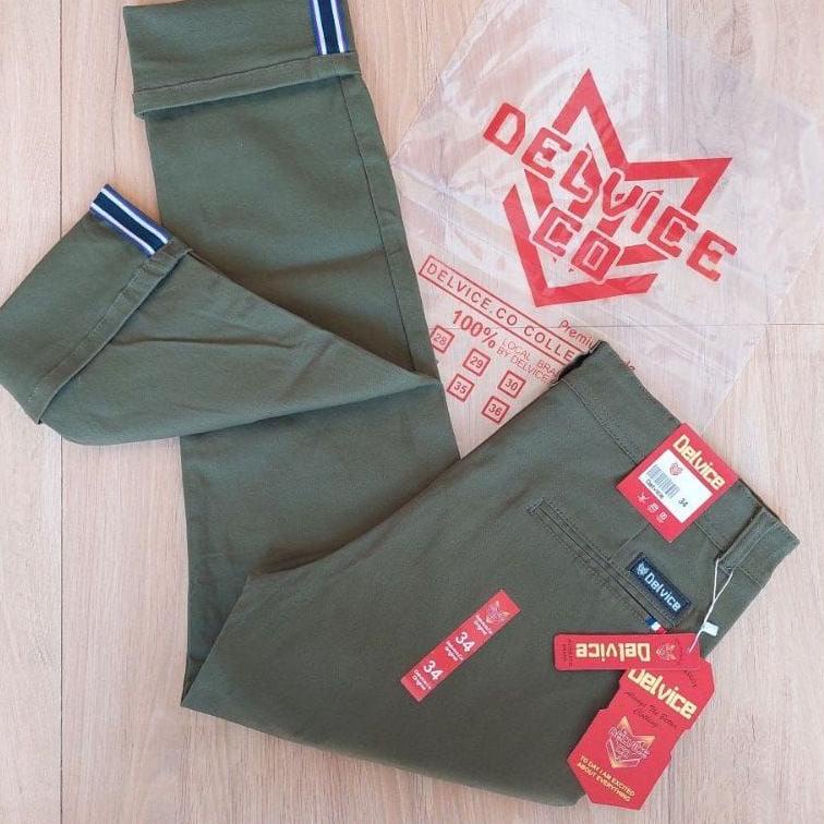 TREN TERBARU CELANA PRIA CHINO Slim Fit Panjang Pria Kerja Kantor Santai Liburan Cowok Orinal Delvic