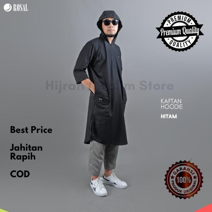 TERMURAH Gamis Hoodie Rompi Sholat kaos kurta jubah koko baju muslim pria ROSAL /BAJU KOKO PRIA/BAJU