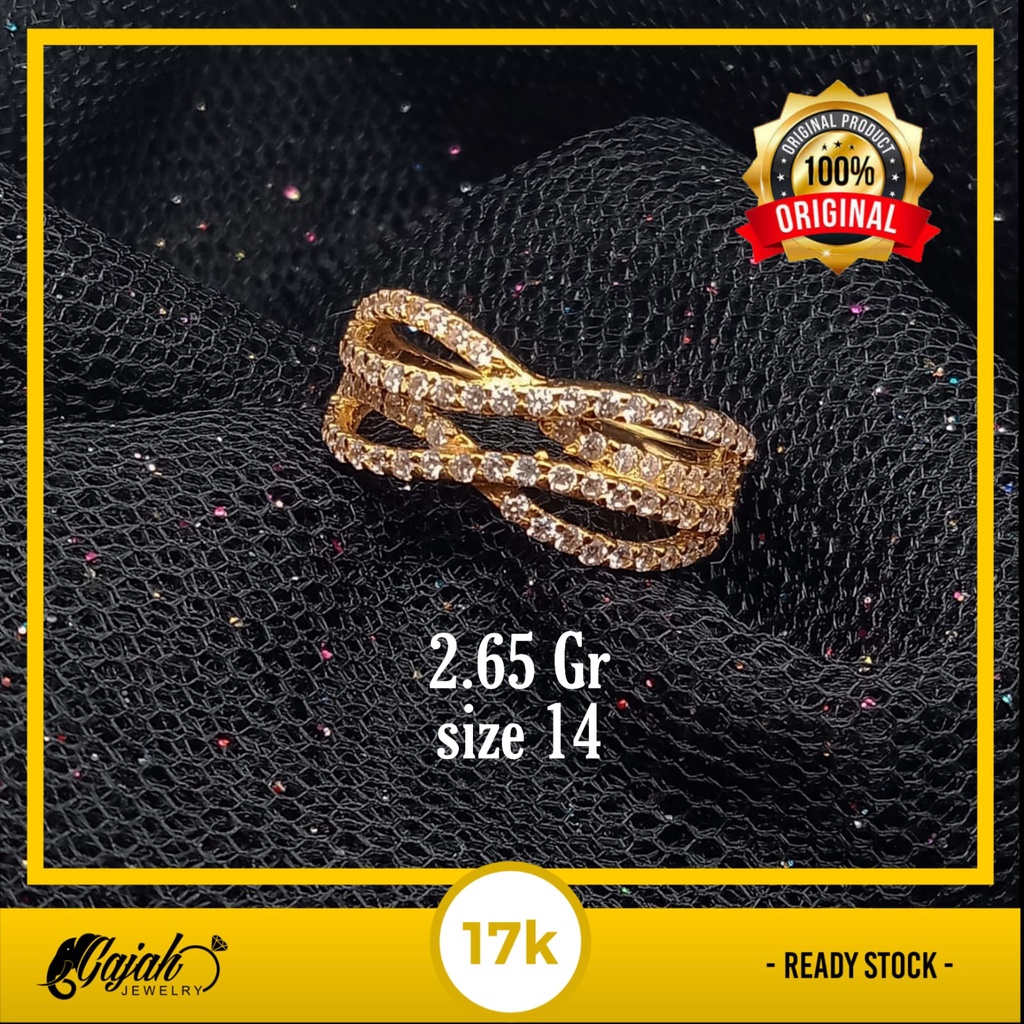 Cincin emas 17k - 2.65 gr kadar 750 - 4286