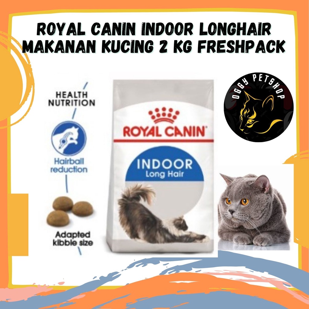 Royal Canin INOOR LONGHAIR Makanan kucing 2 kg freshpack Long hair