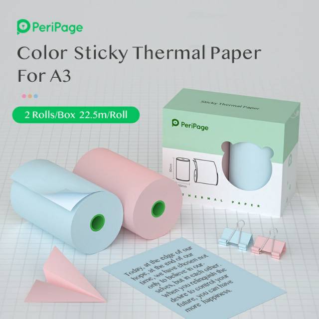 

PERIPAGE A3 Kertas Stiker Paper Sticker 80mm White Colour Thermal Resi