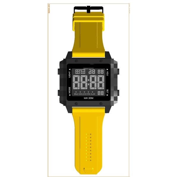 Jam Tangan Wanita F0XXIL Digital Body Segi Strap Rubber (G_W)