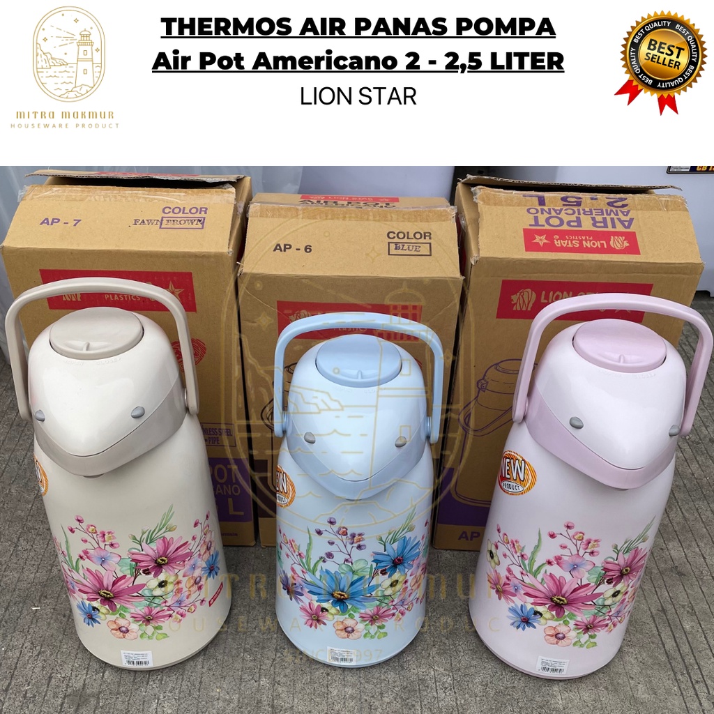 SALE!! THERMOS AIR PANAS POMPA AMERICANO LION STAR 2 - 2,5 LITER / TERMOS PANAS / TERMOS POMPA