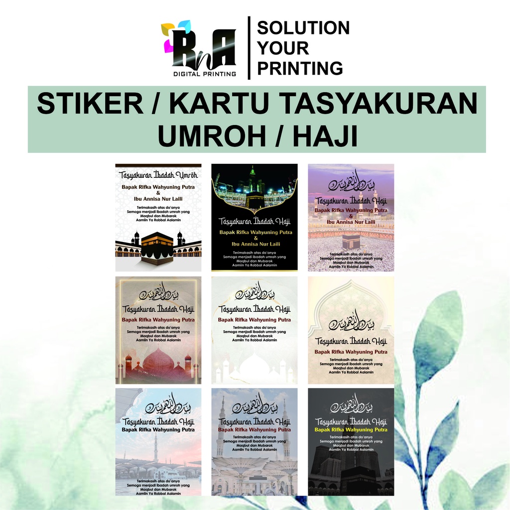 

STIKER/KARTU TASYAKURAN HAJI/UMROH