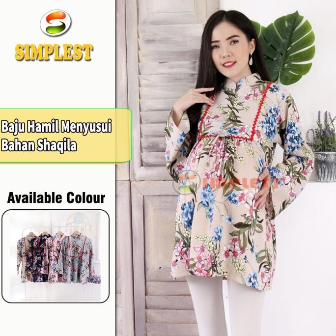 Blus Baju Hamil & Menyusui Baju Atasan Ibu Hamil Modern Leafy 2