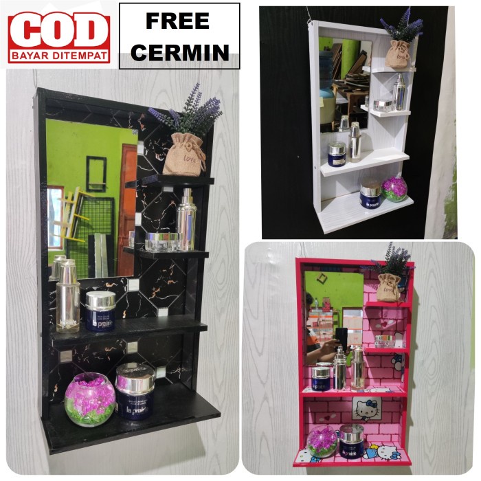Org [Cod] Rak Kosmetik Dinding Gantung / Rak Make Up / Tempat Alat Makeup