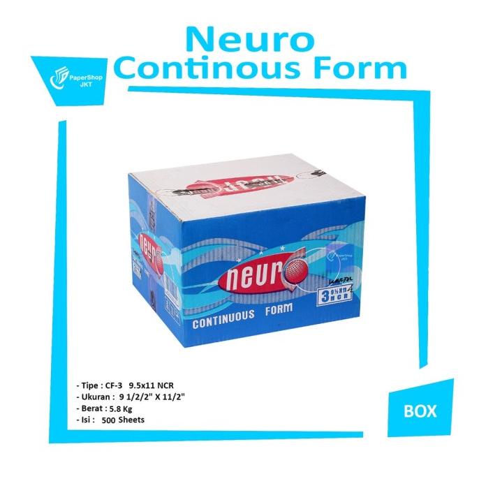 

Continous Form 91/2 X 11/2 3Ply/2 ( K3 Wartel ) Neuro/Kertas Komputer