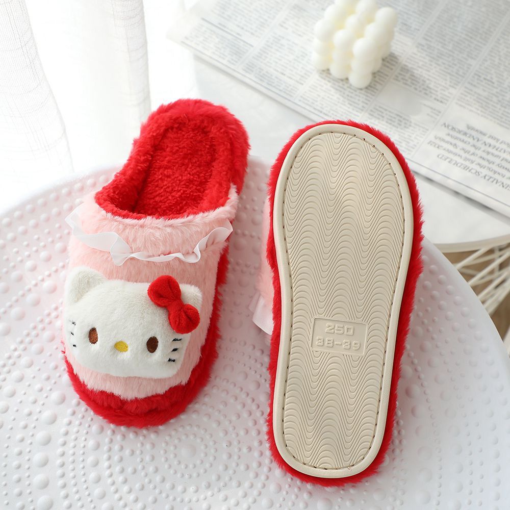 SANDAL RUMAH CINNAMOROLL MELODY KUROMI RENDA PUTIH SEPATU KAMAR LUCU