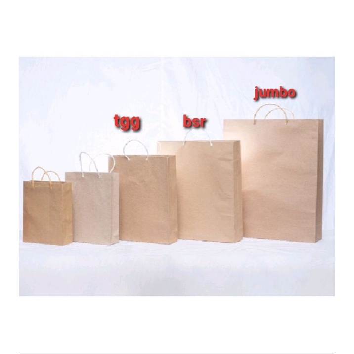 

Paperbag Coklat Polos Jumbo 39X30