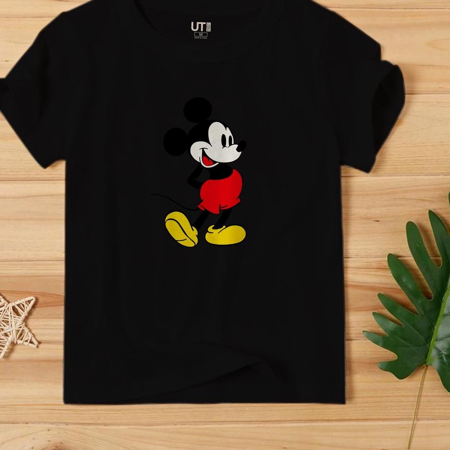 ♖ UNIQLO MICKEY MOUSE PREMIUM Kaos T-Shirt anak Cowok Cewek ✦
