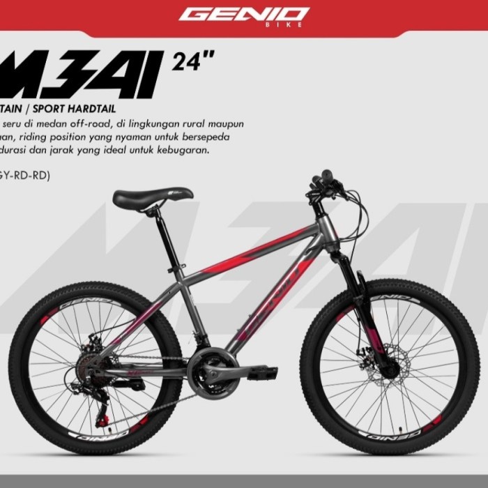 Best Seller Sepeda Mtb 24 Inch Genio M 3412 New 24 Speed