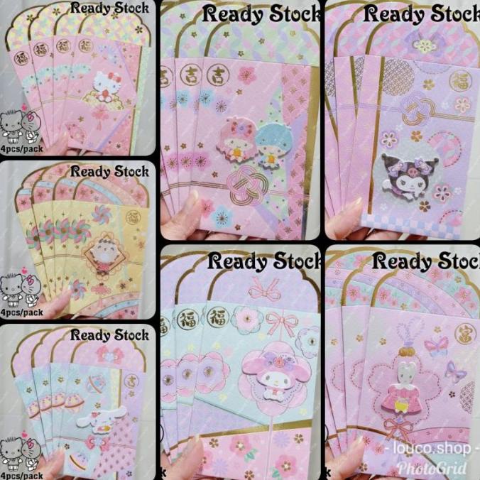 

AMPLOP LEBARAN TERLARIS ANGPAO IMLEK CNY WEDDING LEBARAN SANRIO 3D ISI 4 PCS KARAKTER EL09I09A82L