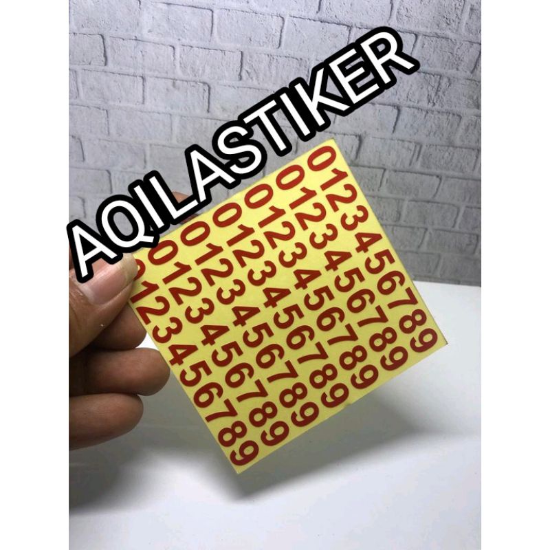 

stiker sticker ANGKA rugos kecil
