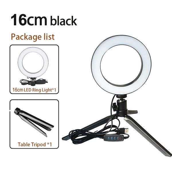 FYGALERY HL0111 Ringlight 16 Selfie Vlogger Live Streamer + Tripod Lipat Lampu Ring Youtuber Murah