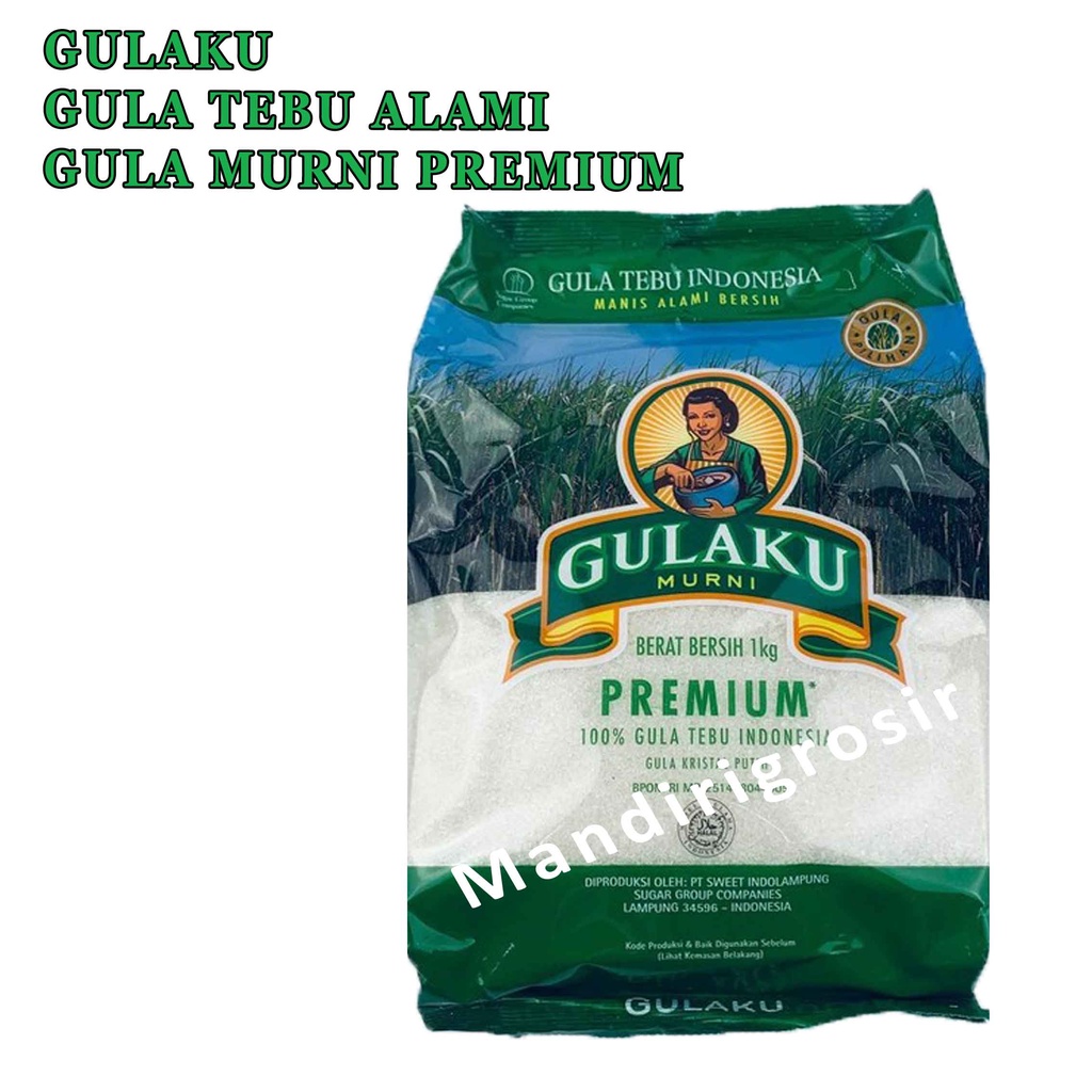 Gula puth* gula* Gulaku * 1kg* gula tebu