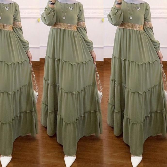 ❋ [Fashion Muslim] DANISA RENDA DRESS maxy | ceruty susun ✯