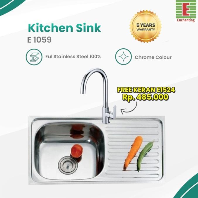 Kitchen Sink Dapur / Bak Cuci Piring Europe Enchanting E1059