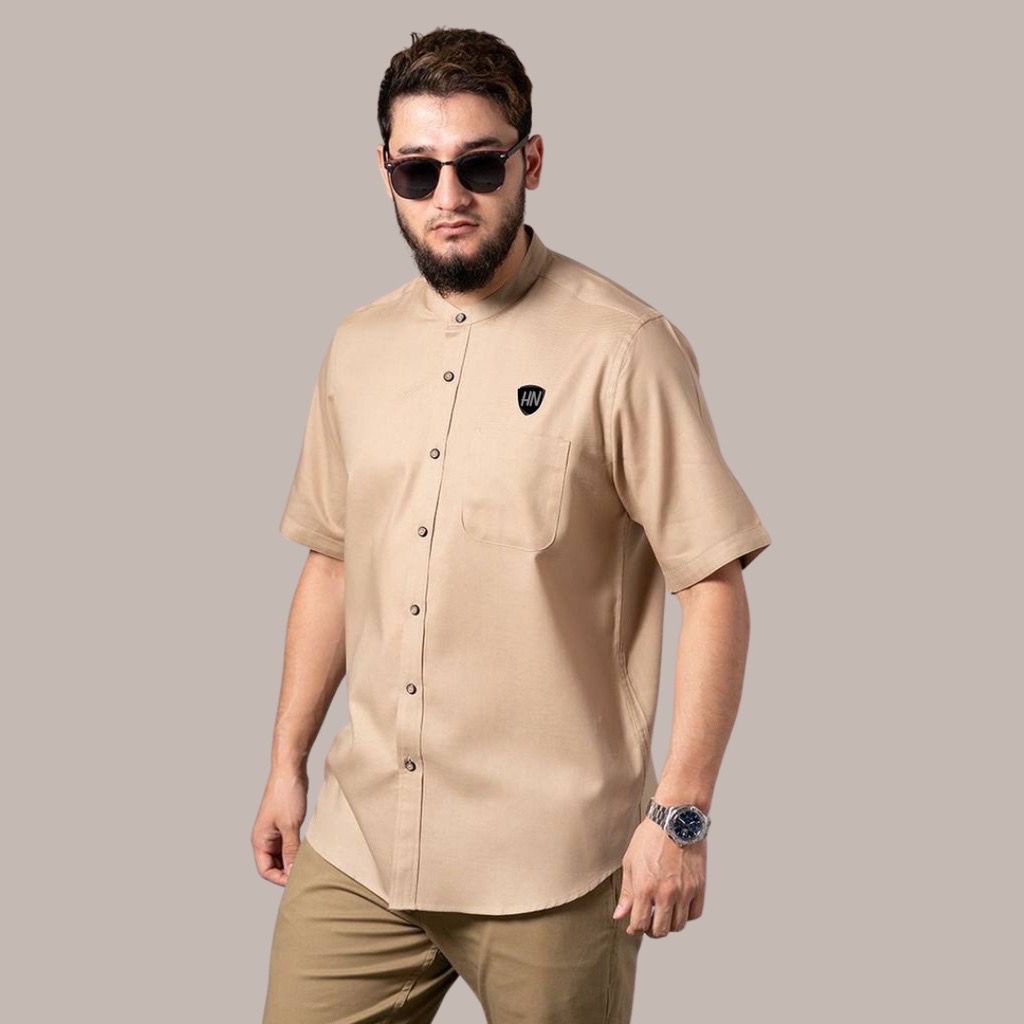 Baju Koko Kurta Lengan Pendek Baju Koko Fashion Muslim Pria Dewasa Terbaru