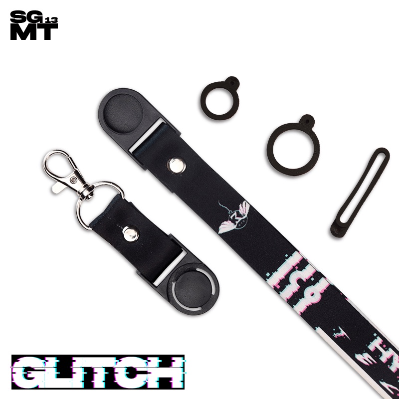 Lanyard Sigmat13 Gantungan id card Printing name tag Glitch Series