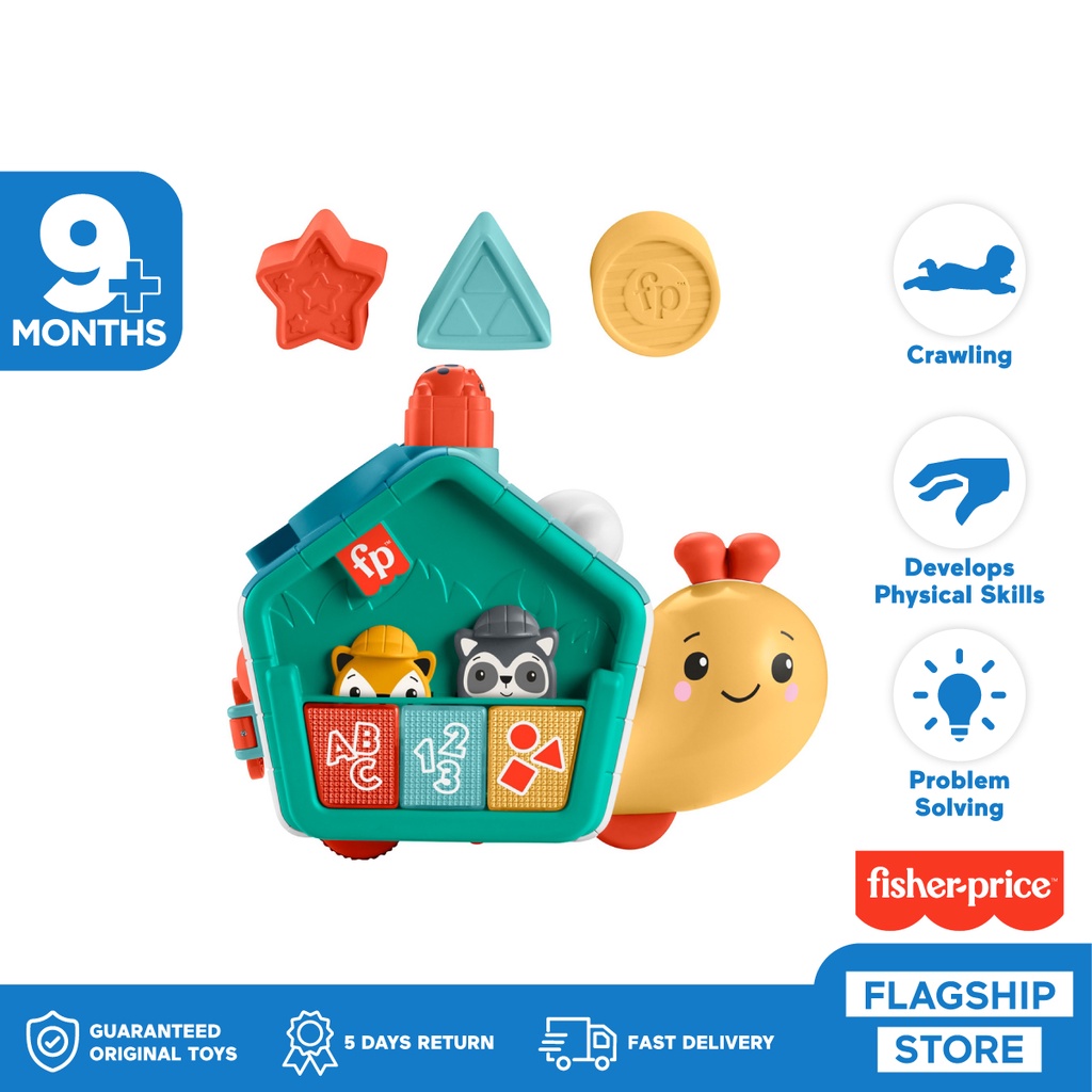 Fisher Price Press N Go Activity Snail - Mainan Edukasi Anak Balita