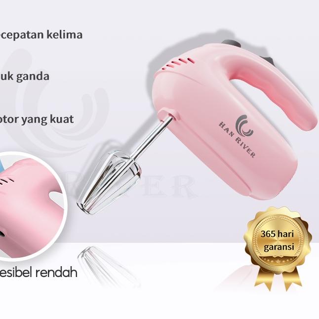 ➺ HAN RIVER HRDDQ-008 Han Mixer 5 Kecepatan - Macaroon Pink ➢
