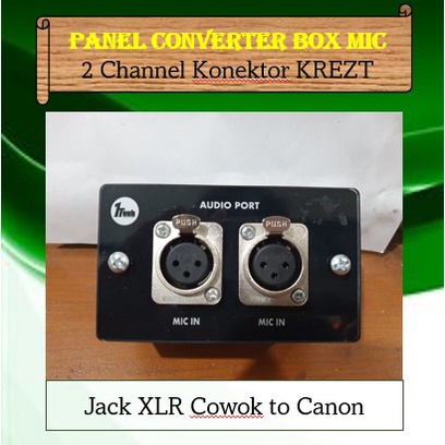 Panel Boc mic tanam tempel tembok converter JACK XLR COWOK to CANON Ready Produk Best Seller