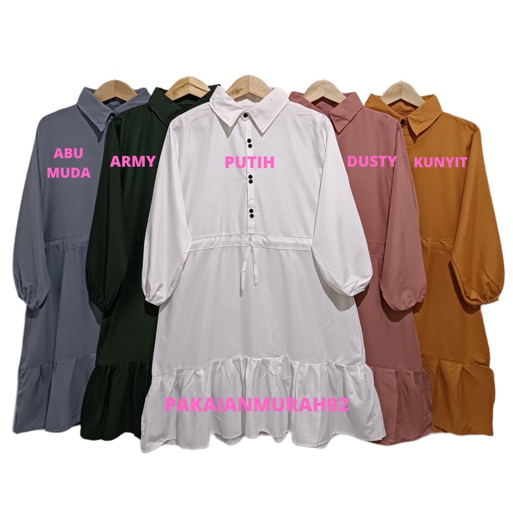 TUNIK KERAH // TUNIK KANCING// TUNIK PINGGANG SERUT // TUNIK POLOS // TUNIK WANITA POLOS