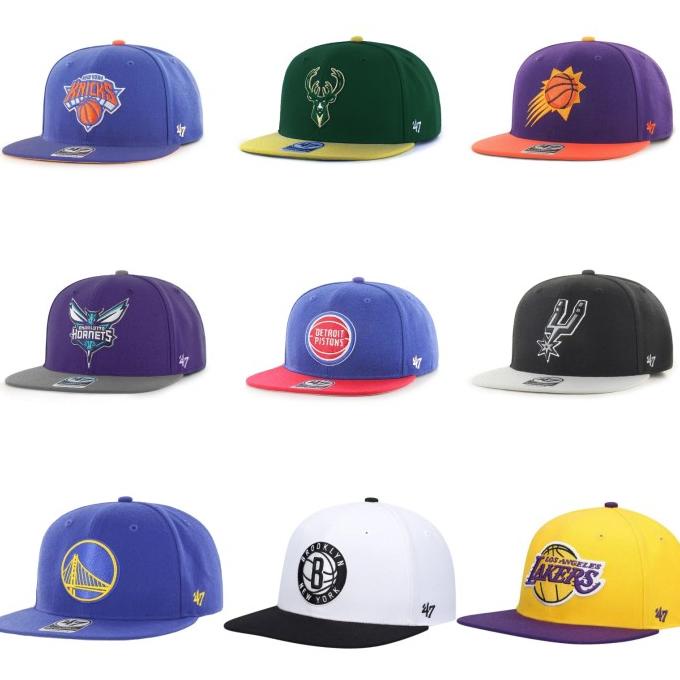 Topi Snapback Basket '47 Brand NBA Adjustable Hat Original