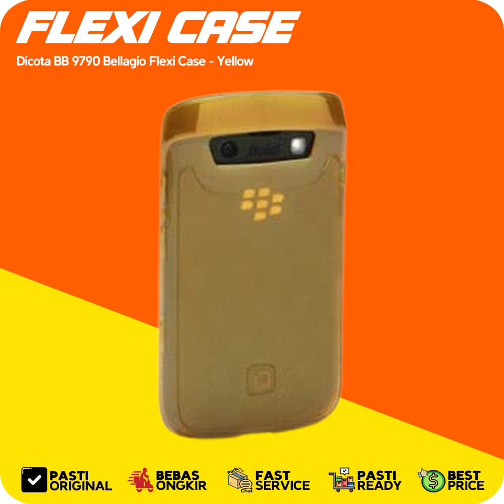 Dicota Blackberry 9790 Bellagio Flexi Case Yellow Anti Crack Softcase
