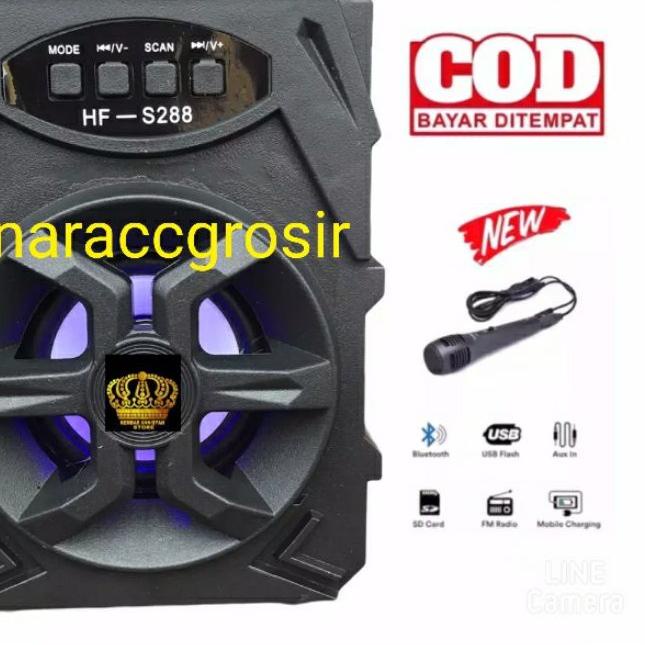 ♙ (Bayar di tempat) Speaker Bluetooth HF-S288/XTM 168 Free Mic karaoke ✳