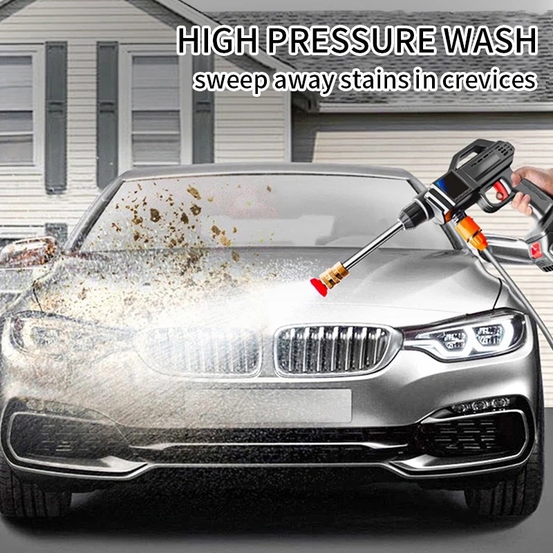 IRONHOOF Alat Steam Cuci Motor Mobil Alat Semprot Alat Pencuci Motor Cordless Jet Cleaner Dengan Baterai 24 Volt