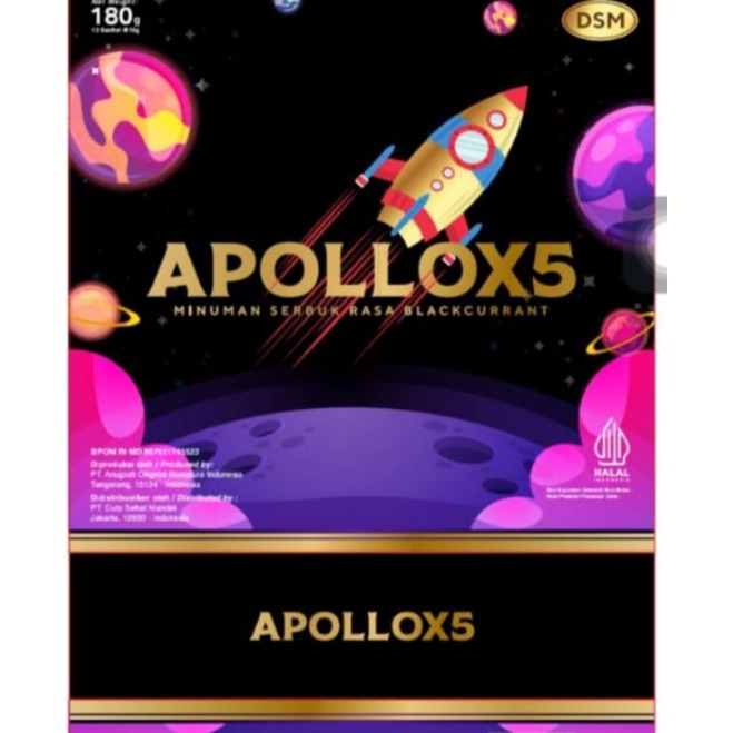 APOLLOX5 / Apollo12 minuman Serbuk Blakcurrant