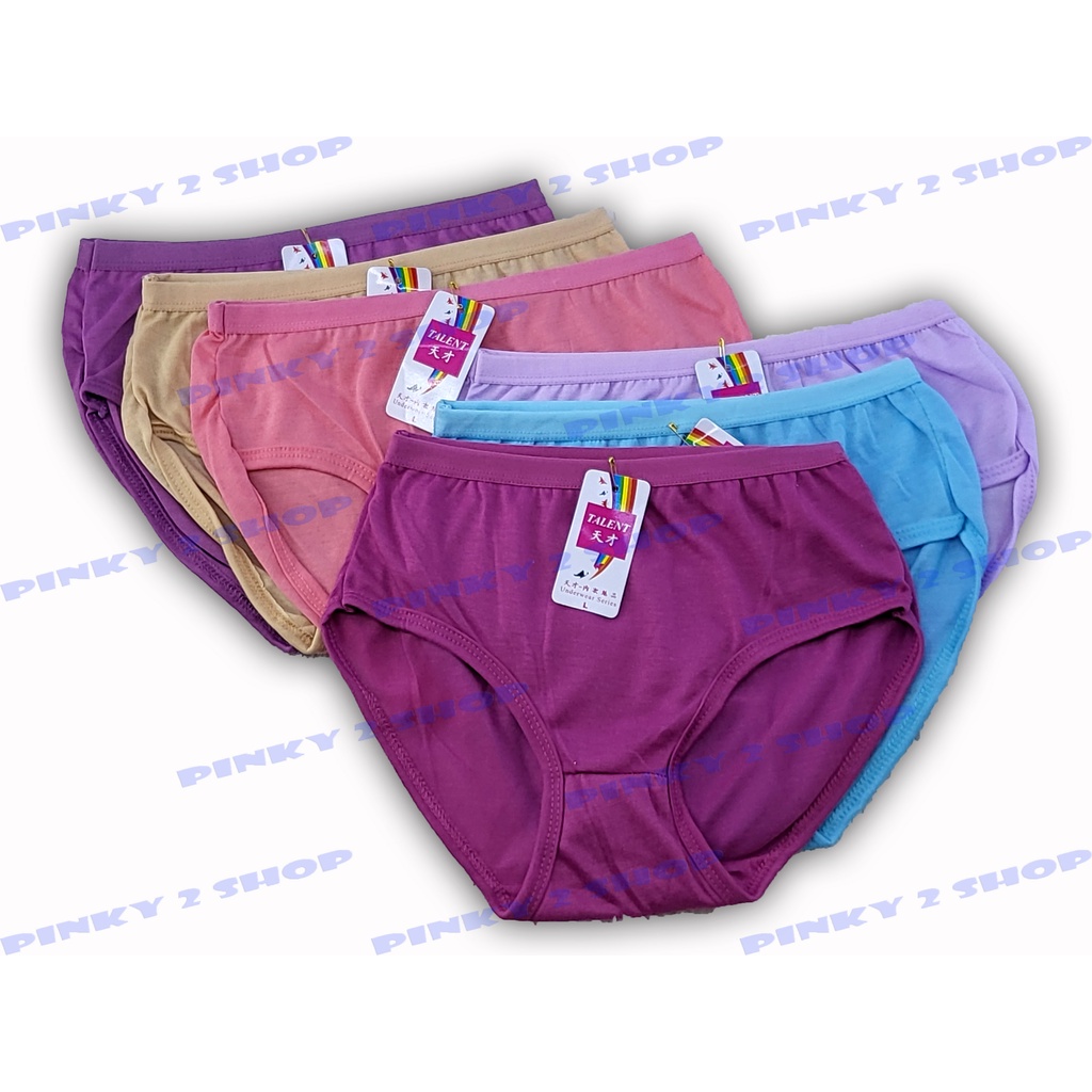 CELANA DALAM WANITA TALENT POLOS DEWASA KATUN LEMBUT SIZE M,L,XL,3L,4L