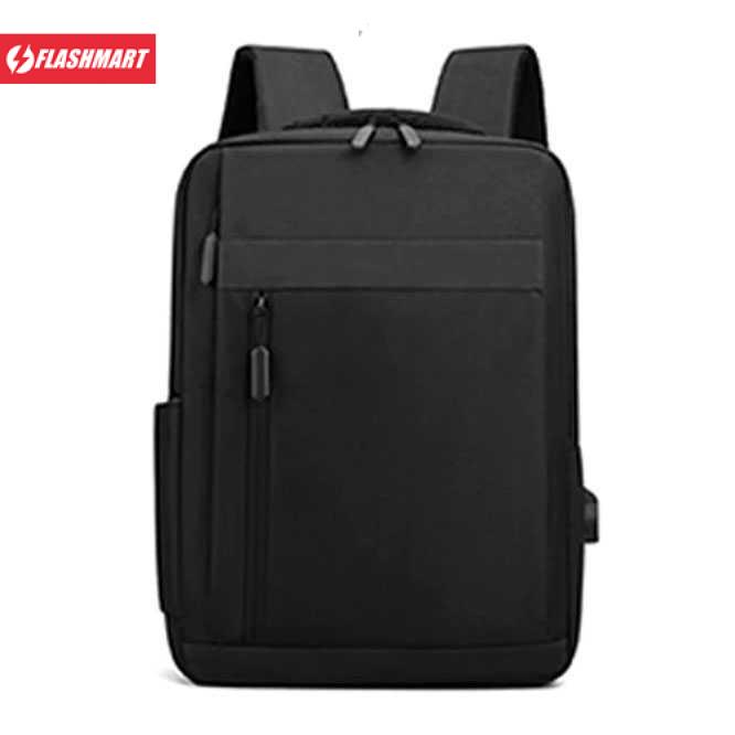 Flashmart QUVLEN Tas Ransel Laptop Backpack with USB Charger Port - CV904