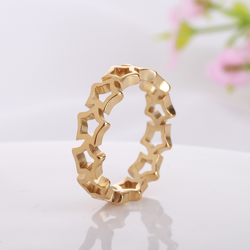 Cincin susun bintang titanium anti karat harga grosir bisa cod
