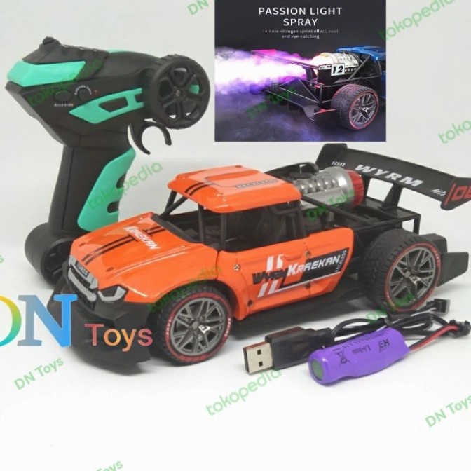 Mobil Remote Kontrol Rc Metal Racing 2,4 Ghz Bisa mengeluarkan Asap ( lavar stores id )