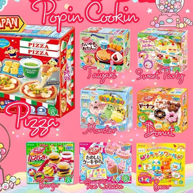 

℗ Kracie Popin Cookin DIY Candy Maker Japan Miniature Food/Kracie Popin Cookin Ice Cream Strawberry Donut Sushi Burger Sweet Party Matsuri Pizza Taiyaki/Kreativitas Anak Kracie Popin Cooking DIY Fast Food ♤