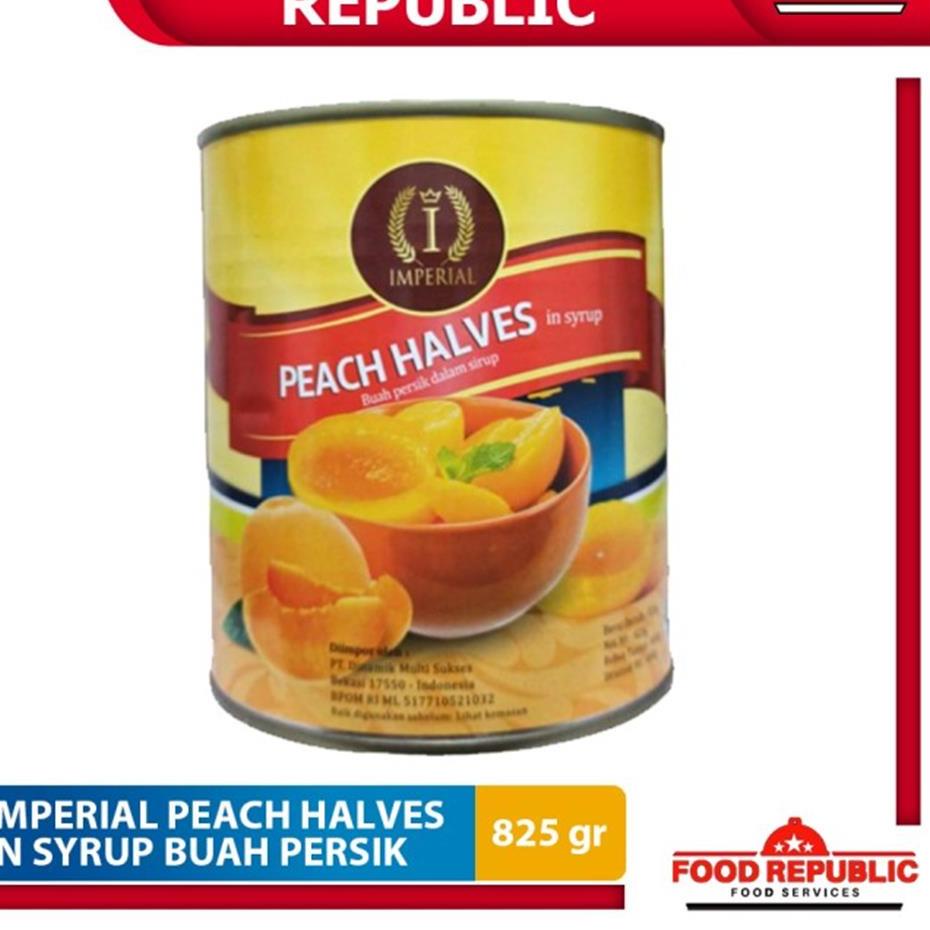 

Murah Lebay Imperial Peach Halves In Syrup 825 gr Buah Persik Dalam Sirup Halal