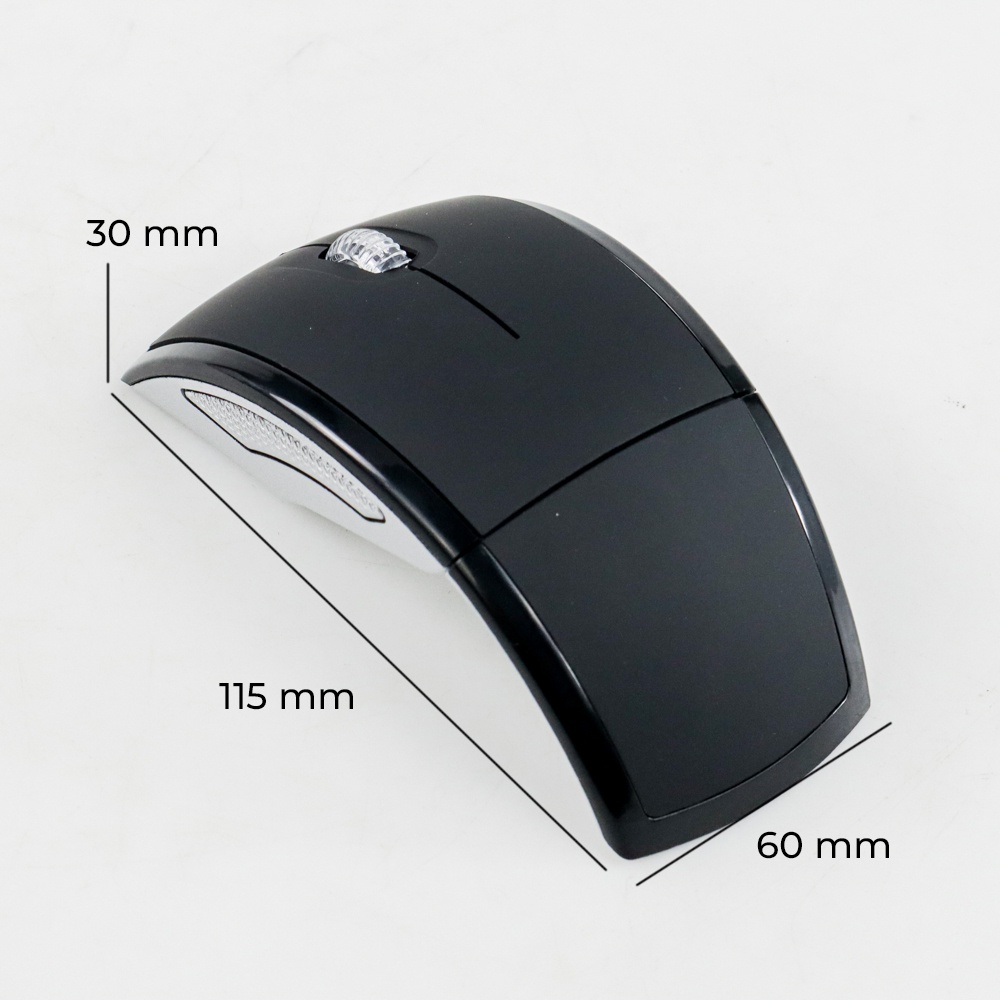 Mouse Wireless iMace Folded Super Slim Optical Wireless Mouse 2.4GHz - M016 - Black