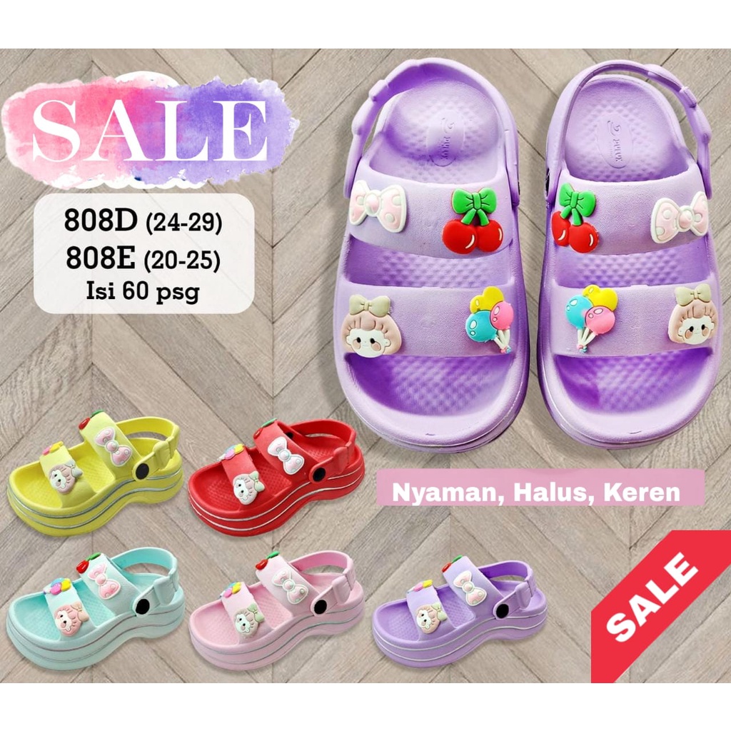 Sandal gunung anak Perempuan Korean Style Kekinian 808C - 808E(28-35) Sandal Gunung Korean Style kekinian