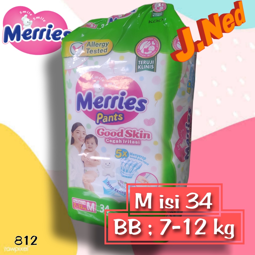 J812 POPOK BAYI MERRIES PANTS GOOD SKIN UKURAN S - XL