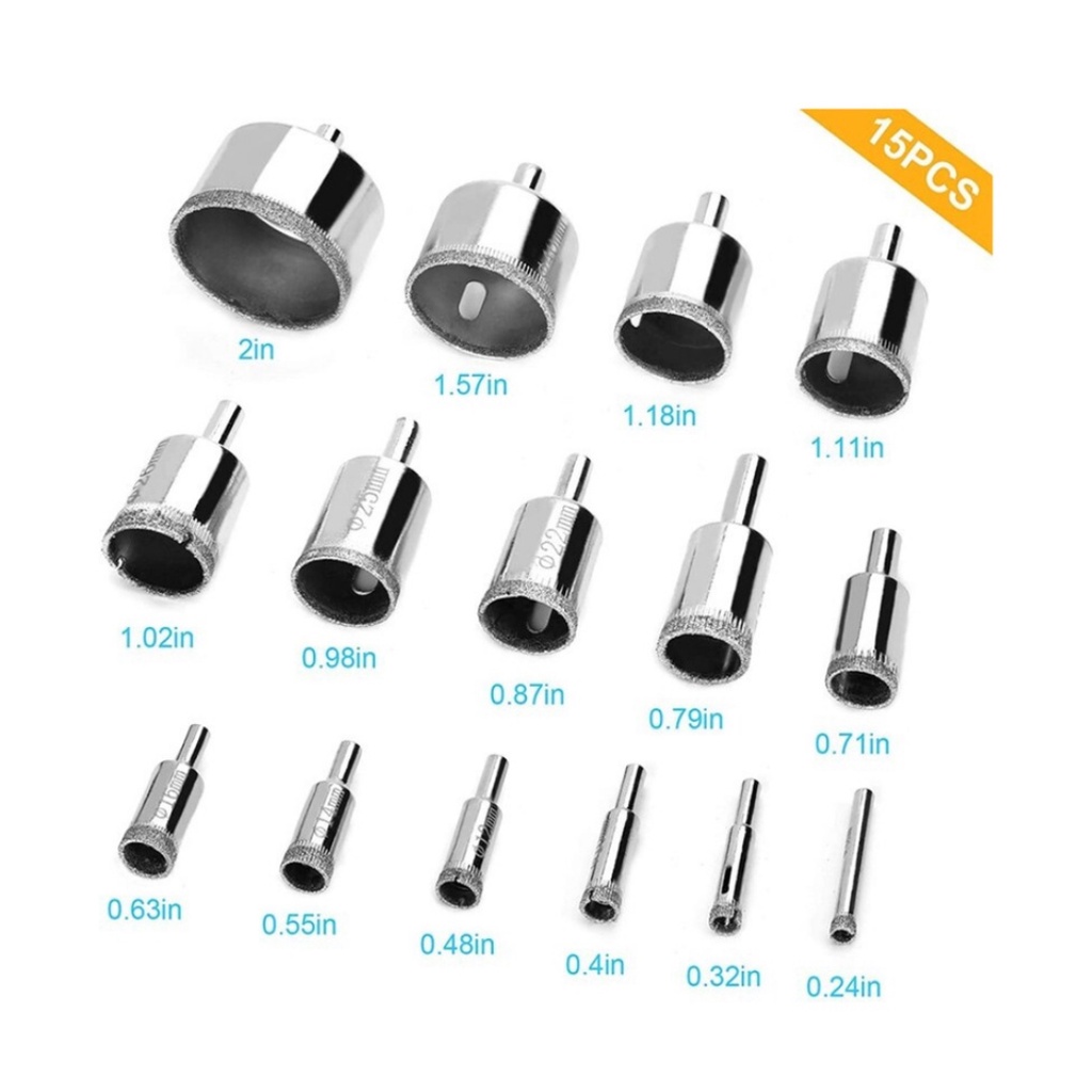 Mata Bor HSS Kaca Granit Keramik Diamond Hole Saw Drill Bit 5MM-100MM