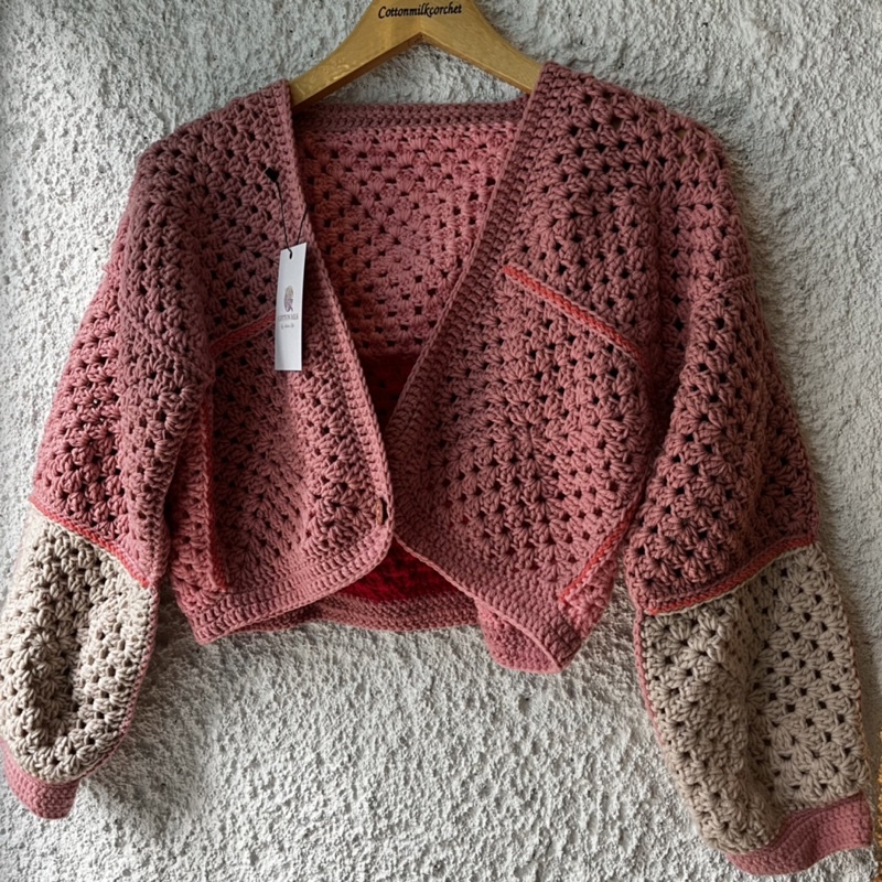 Adiratna outer crochet / cardigan rajut/ outer rajut/ patchwork