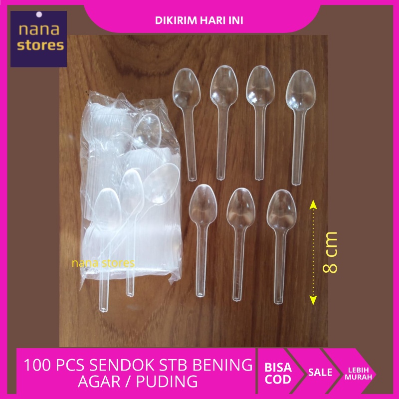 Sendok stb bening, sendok plastik puding kecil, sendok es cream, sendok jelly, sendok agar, sendok j