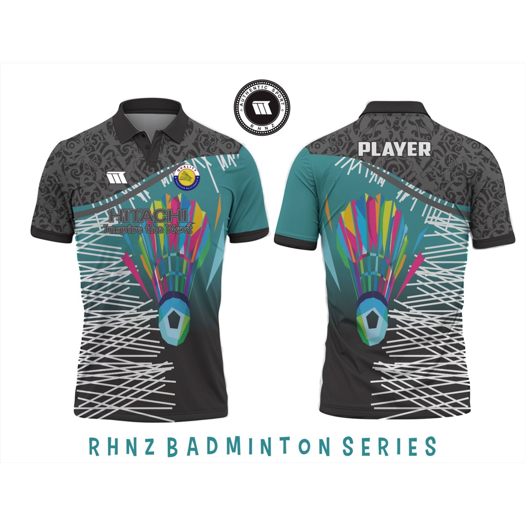 JERSEY PRINTING BADMINTON MOTIF TOSCA TERBARU/BAJU JERSEY LENGAN PENDEK BERKERAH/BAJU PRINTING BULU 